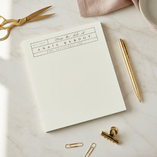Cuaderno de negocios minimalista elegante mujer