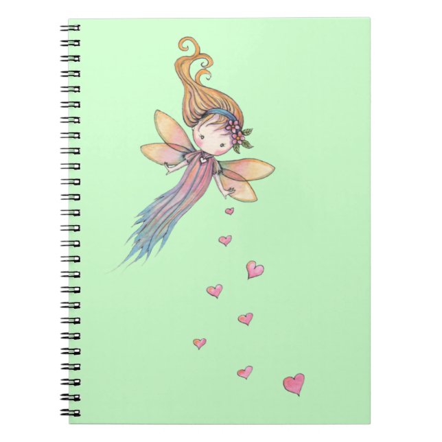 Cuaderno de niñas Hada Dulce con Corazones (Frente)