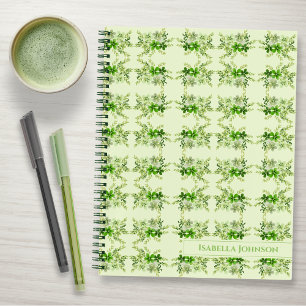 Cuaderno de nombre botánico acuarela