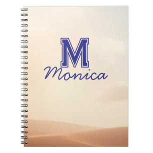 Cuaderno de nombre con letra elegante