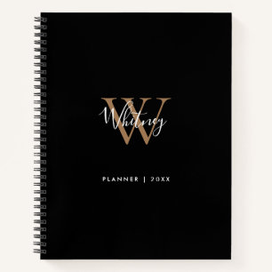 Cuaderno de nombre con monograma de escritura en o