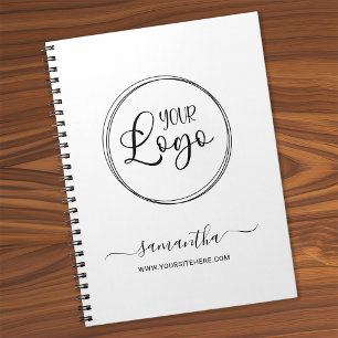 Cuaderno de nombre de firma de logotipo empresaria