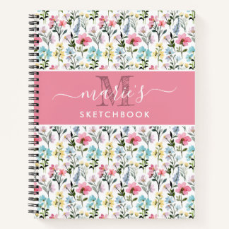 Cuaderno de nombre de monograma personalizado de f