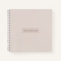 Cuaderno de nombre moderno