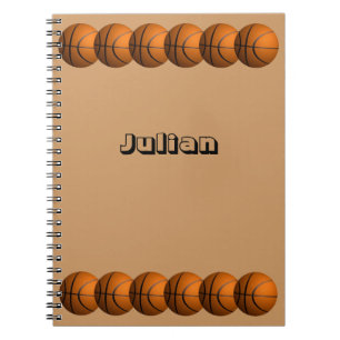 Cuaderno de nombre personal de baloncesto