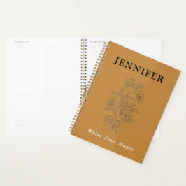 Cuaderno de nombre personalizado en oro – Lujoso y
