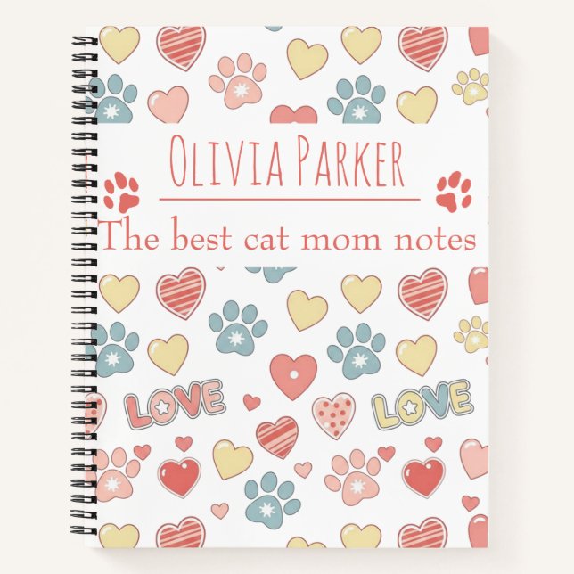 Cuaderno de nombre personalizado para amantes de l (Anverso)