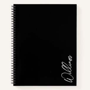 Cuaderno de nombres personalizado de guión moderno
