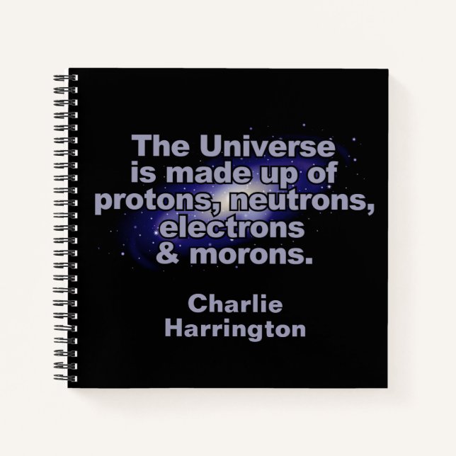 Cuaderno de nombres personalizado "The Universe" d (Anverso)