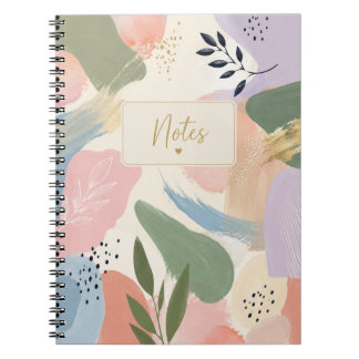 Cuaderno de Notas Abstractas Pastel