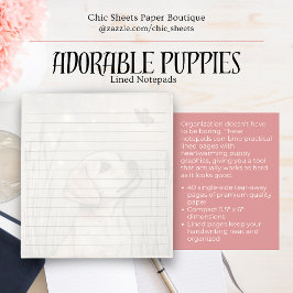Cuaderno de notas adorable con cachorros