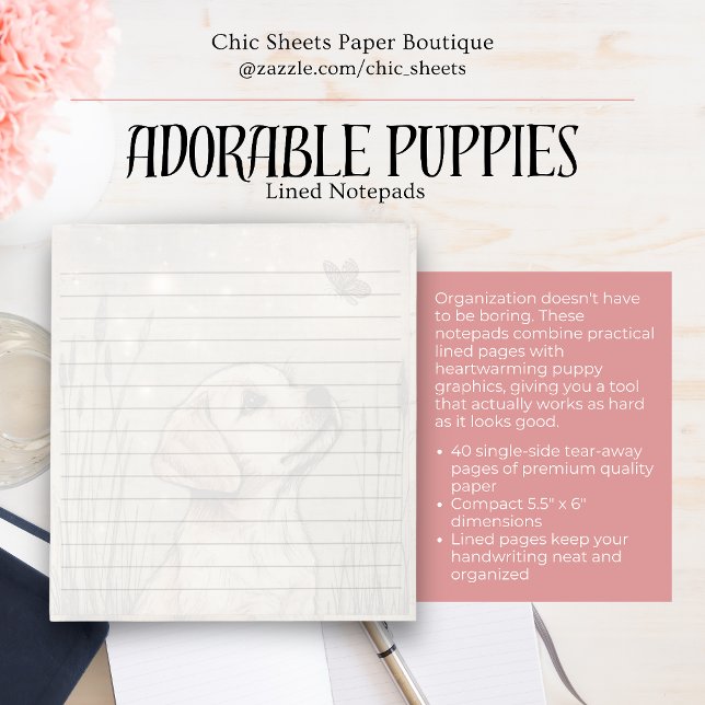 Cuaderno de notas adorable con cachorros (Subido por el creador)