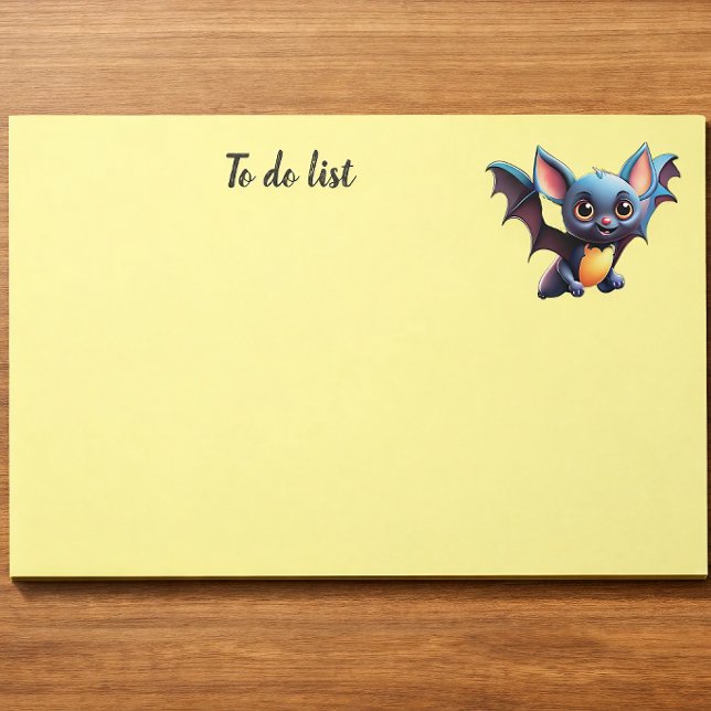 Cuaderno de notas adorable murciélago de Halloween (Subido por el creador)