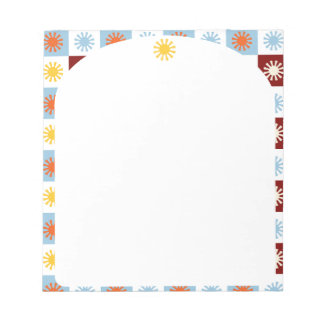 Cuaderno de notas arqueado Blue Burgundy Sunburst