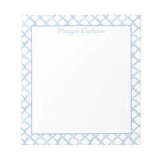 Cuaderno de notas azul acuarela