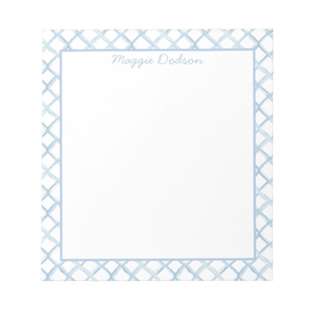 Cuaderno de notas azul acuarela (Frente)