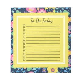Cuaderno de notas azul marino con flores lindas pa