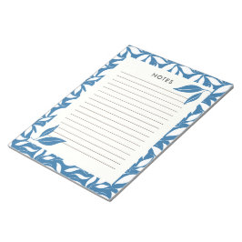 Cuaderno de notas botánico azul moderno