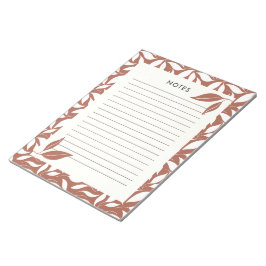 Cuaderno de notas botánico marrón moderno