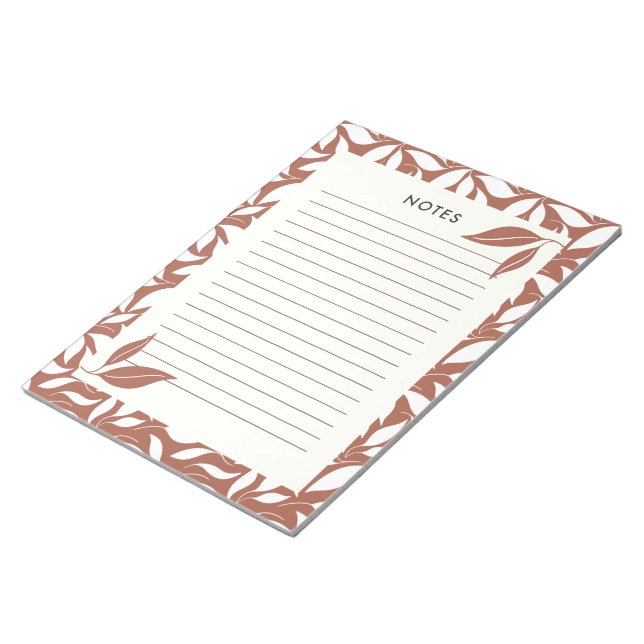 Cuaderno de notas botánico marrón moderno (Lado Derecho)