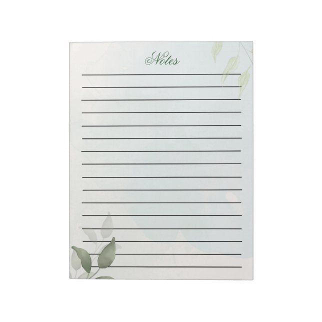 Cuaderno de notas botánico personalizado (Lado Izquierdo)
