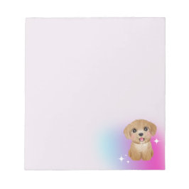 Cuaderno de notas Cachorro Adorable con fondo de c