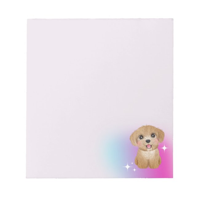 Cuaderno de notas Cachorro Adorable con fondo de c (Frente)