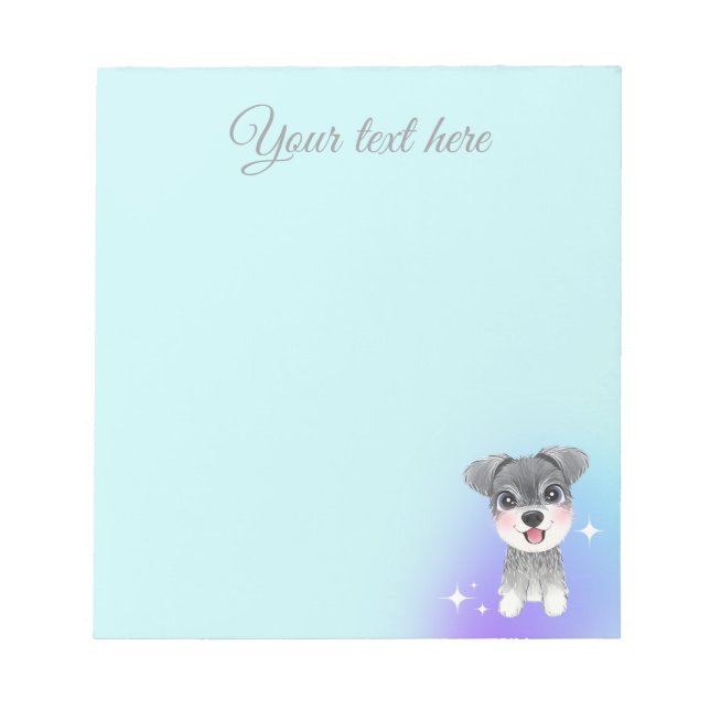 Cuaderno de notas Cachorro Adorable con fondo de c (Frente)
