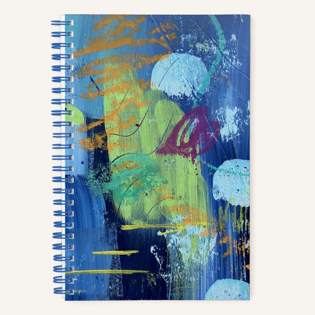 Cuaderno de notas con diseño de cueva submarina (Anverso)