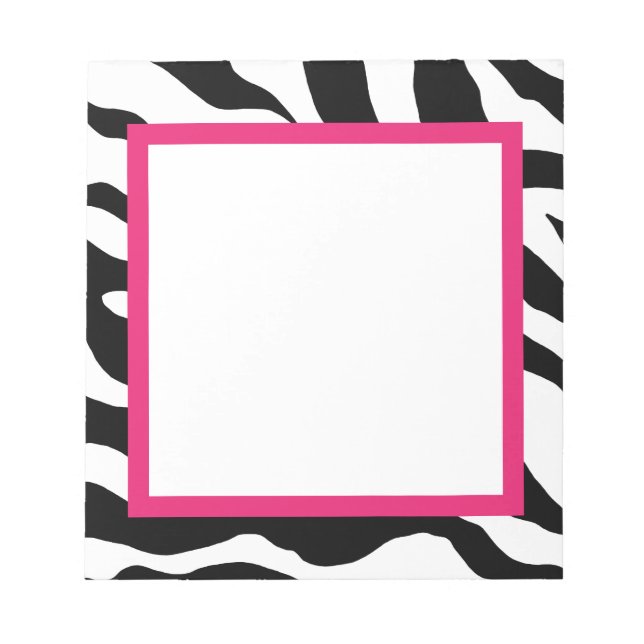 Cuaderno de notas con estampado de cebra (Frente)
