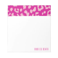Cuaderno de notas con estampado de leopardo magent