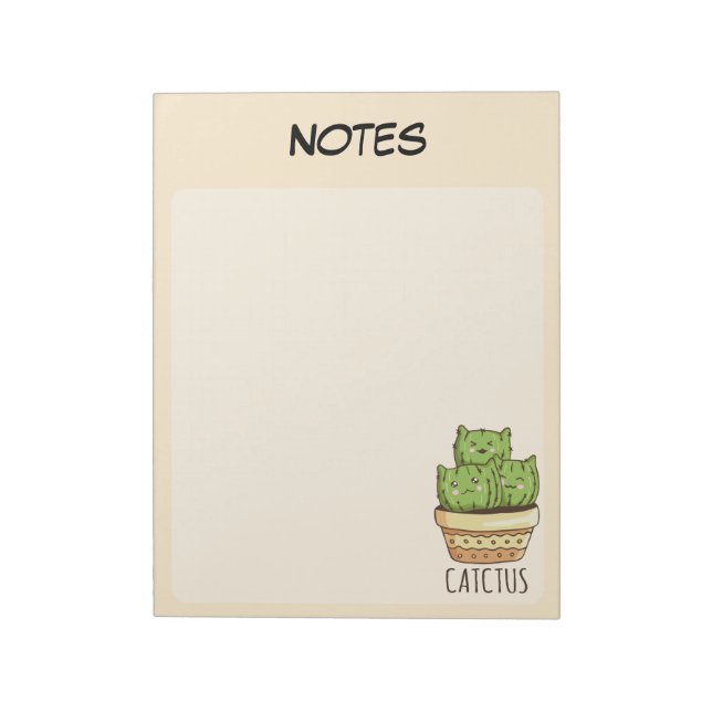 Cuaderno De Notas Con Líneas Botánicas De Cactus E (Lado Izquierdo)