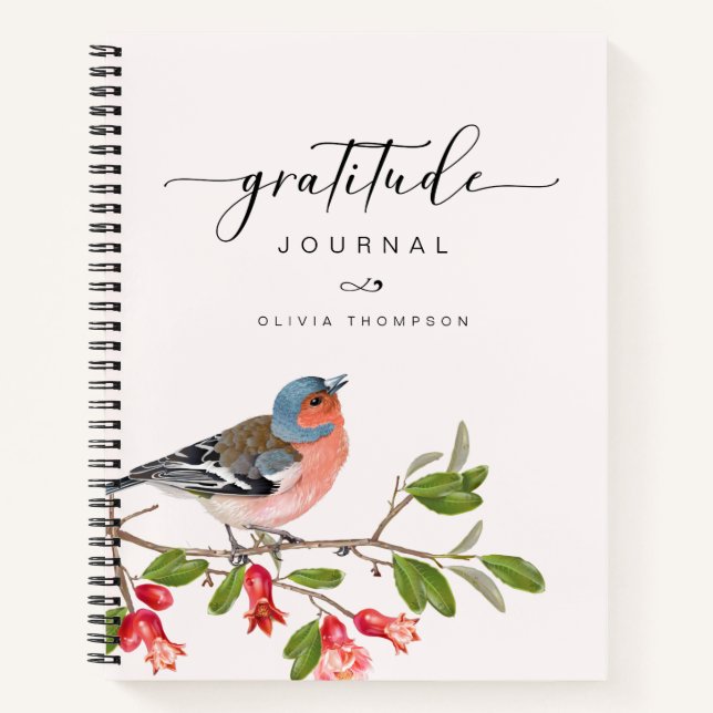 Cuaderno de notas con nombre de follaje de pájaro  (Anverso)
