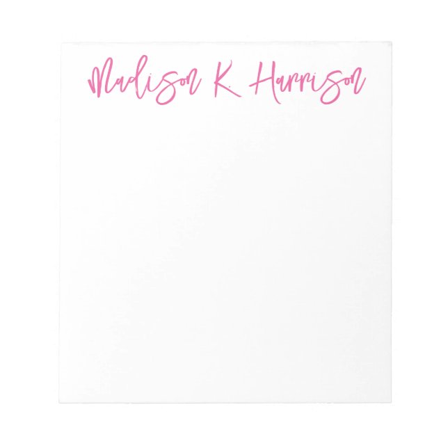 Cuaderno de notas con nombre escrito a mano en cua (Frente)