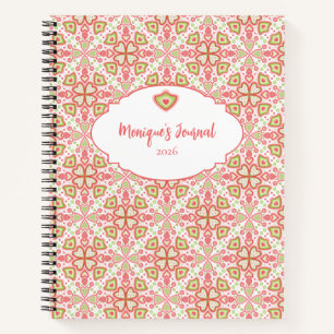 Cuaderno de notas con patrón de corazón – Personal