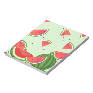 Cuaderno de notas con patrón de sandía de verano