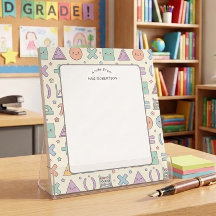 Cuaderno de notas con patrón pastel de matemáticas
