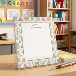 Cuaderno de notas con patrón pastel de matemáticas
