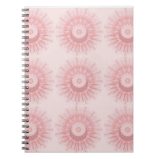 Cuaderno de notas con patrón tribal boho rosa rubo
