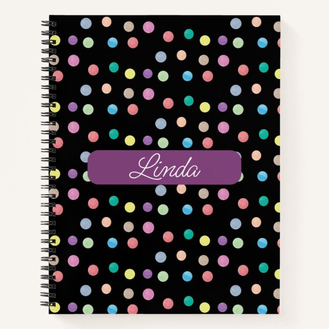 Cuaderno de notas con puntos pintados a mano (Anverso)