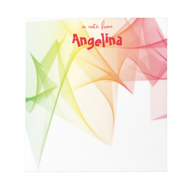 Cuaderno de notas con salpicadura de acuarela roja (Frente)