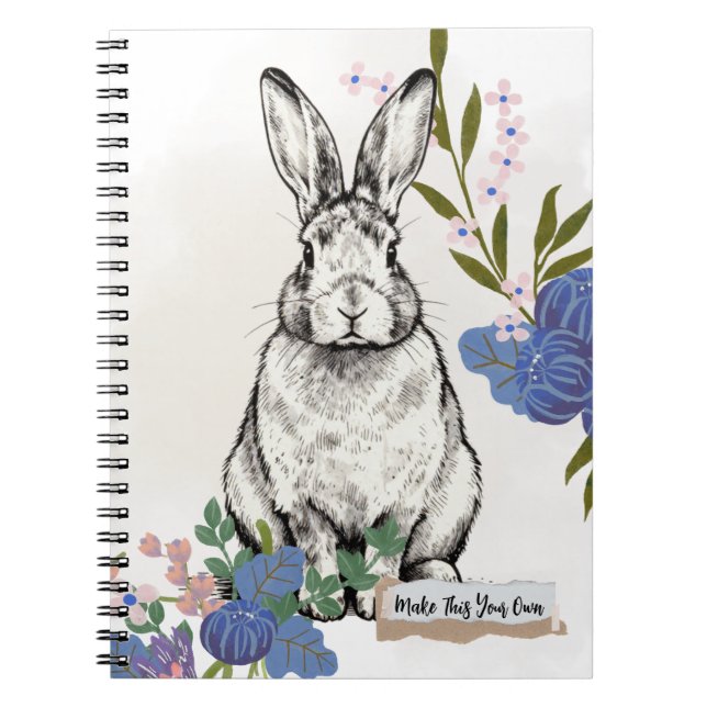 Cuaderno de notas conejo vintage (Frente)