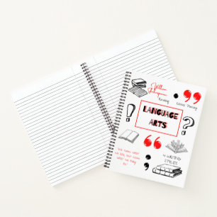 Cuaderno de notas de amplia resolución sobre las a