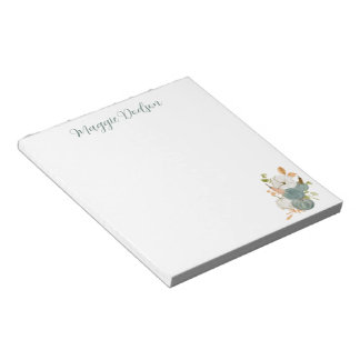 Cuaderno de notas de calabaza en acuarela