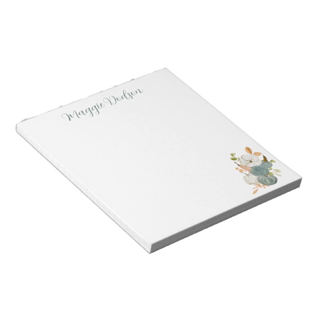 Cuaderno de notas de calabaza en acuarela (Lado Derecho)