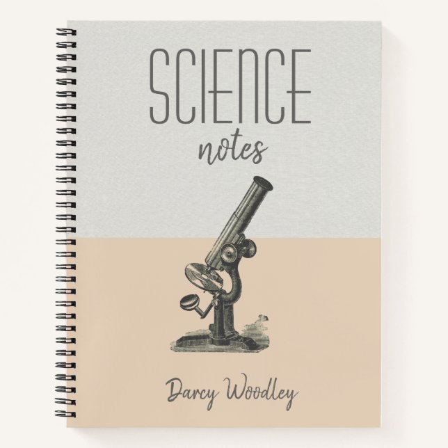 Cuaderno de notas de clase de ciencia personalizad (Anverso)