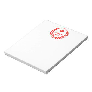 Cuaderno de notas de corona del Día de Canadá