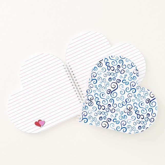 Cuaderno de notas de curvas de color azul prusiano (Interior)