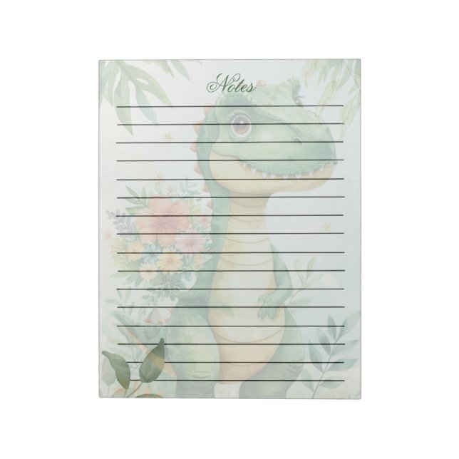 Cuaderno de notas de Dino adorable (Lado Izquierdo)