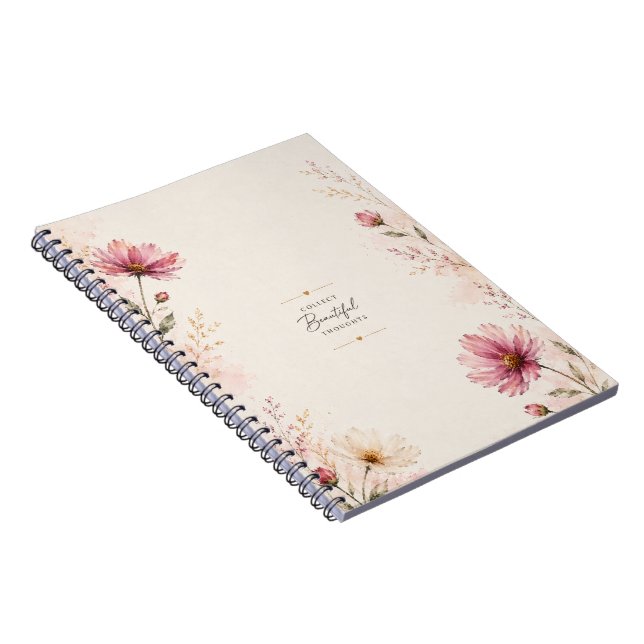 Cuaderno de notas de flores Pensamientos Hermosos  (Lado Derecho)